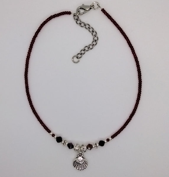 Seed Bead Anklet Red